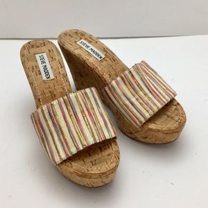 *Reposh* Steve Madden Cork Wedge Slides